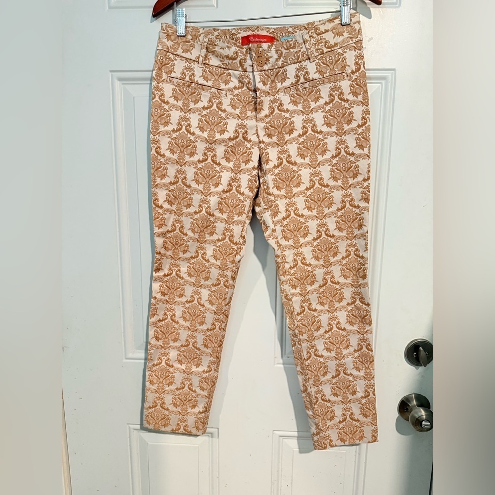 Cartonnier Tan Floral Pants